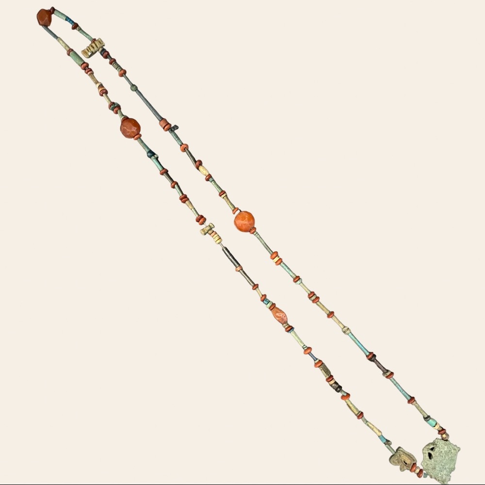 Vintage Multi Gemstone, Turquoise, Coral, Stone Long Beaded Pendant Necklace - Picture 15 of 16